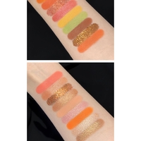 Paleta de farduri cu 40 de culori pigmentate, Maro cu sclipici,  Flippy