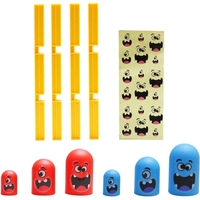 Joc Interactiv, Flippy, Tic Tac Toe Gobble, din Plastic, +3 Ani, 18 Piese, 21.5 x 4 x 10 cm, Albastru/Rosu