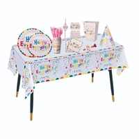 Set 9 Accesorii pentru Masa, Petrecere, Flippy, Model Happy Everyday, 78 buc, Multicolor