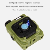 Lanterna Mini de Buzunar Tip Breloc, Flippy, Incarcare prin USB Type C, Multifunctionala, pentru Exterior, Camping, Alpinism, Ciclism, Mini Lanterna Elvis, 6.1 x 5 x 2.5 cm, Lumina Puternica, Culoare Verde