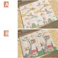 Covoras pentru Copii, Flippy, cu 2 Fete, Model Ursulet/Catelusi, din XPE+PE, Impermeabil, Antiderapant, Protectie Termica, +3 Luni, Pliabil, 150 x 200 x 1.5 cm, Multicolor