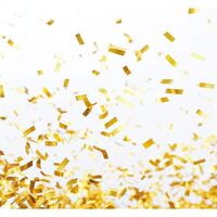 Tun Confetti, Flippy, Model Folie Aurie, 40 cm, Ambalaj din Carton, Eliberare prin Rasucire, Auriu