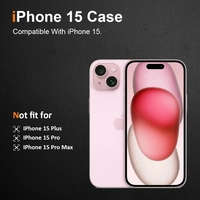 Husa de Protectie din Silicon, pentru Apple iPhone 15, PC, Antisoc, Rezistenta la Impact, Transparenta