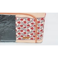 Cutie de Depozitare Pliabila, Flippy, 66 L din Bumbac si In, 52 x 42 x 39 cm, Fereastra Frontala, 2 Usi de Acces cu Fermoar Bidirectional, Cadru Metalic, Suport Baza Stabil din Plastic, Motiv Traditional Model 7