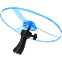 Jucarie Disc Zburator, Distractiv pentru Copii, Flippy, Aruncator Manual din Plastic, cu Lumini, Albastru