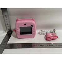 Camera Instantanee pentru Copii, Flippy, cu Functie de Printare, Camera Frontala + Selfie, Cablu USB-C, Bluetooth, Compatibil iOS/Android, Imprimare APP, Model Pisica, Roz