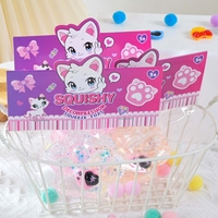 Jucarie Antistres Squishy, Flippy, Labuta de Pisica Squeeze Toys, cu Revenire Lenta, 7.5 cm, Model 270520, Multicolor