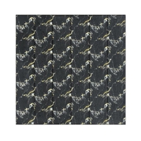 Set 10 Placi Tapet 3D, Flippy, 70 x 70 cm, Grosime 3 mm, din Rasina, Tip Placi de Lemn, Suprafata Acoperita 4.9 mp, Negru