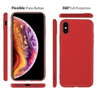 Husa protectie compatibila cu Apple iPhone X/XS Liquid Silicone Case Rosu