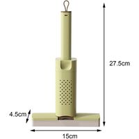Mini Mop, Flippy, Pentru Uz Casnic, Sistem Autostoarcere, Portabil, Mop cu Burete, Rotire 180°,15 x 27.5 cm, Verde
