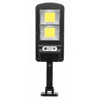 Lampă stradală solară Flippy, cu telecomandă, 36 cm x 11.5 cm, 108 COB LED, 2592 Lumeni, 21.6 W - echivalent 172 W bec incadescent, IP65, Senzor de Miscare, Senzor de Lumina, 2 Grile, Alb Rece