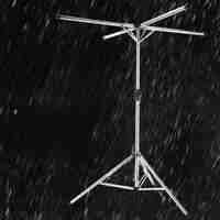 Uscator de Rufe, Flippy, Pliabil, Telescopic, 4 Brate, din Otel Inoxidabil, Rezistent la Vreme Rea, Gri