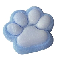 Jucarie Interactiva Squishy, Flippy, Model Cat Paw, Squeeze Pinch Family, Revenire Lenta, din TPR, +3 Ani, 7.5 cm, Textura Puf, Albastru
