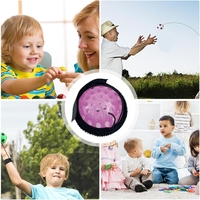 Jucarie Interactiva, Flippy, Minge Saltareata Crystal Ball, cu Banda Elastica, 6 cm, +7 Ani, din Plastic, Roz