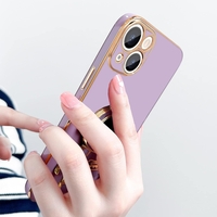 Husa de Protectie TPU 2in1, Flippy, pentru Apple iPhone 14 Plus, Astronaut cu Suport, Antisoc, Rezistenta la Impact, Protectie Camera, Mov