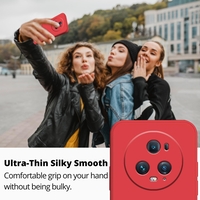 Husa de Protectie, Flippy, pentru Honor Magic 5 Pro, Liquid Silicone, cu Microfibra pe Interior, Protectie Antisoc, Compatibil Incarcare Wireless, Rosu