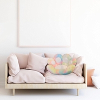 Perna Decorativa, Flippy, Model Laba de Pisica, din Plus, pentru Scaun/Canapea/Podea, 80 x 70 cm, Multicolor
