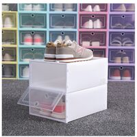 Cutie pentru Pantofi, Flippy, Tip Sertar, din Plastic, Stivuibila, Usa Frontala, 33 x 23 x 13 cm, Transparent