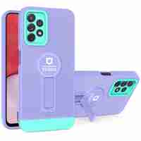 Husa Armor Design cu Stand pentru iPhone 13 Pro Max, Mov/Albastru, Suport Auto Magnetic, Wireless Charge, Protectie Antisoc, Flippy