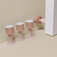 Opritor de Usa, Flippy, din Silicon, Model Magicial, cu Prindere de Perete, Anti-Coliziune, 4x 8.5 cm, Roz