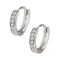 Cercei din Argint 925, Cerc cu Zirconii, Jolie Silver