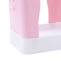 Cos de Gunoi Extensibil, Flippy, din Plastic, Reglabil, Pliabil, Versatil, pentru Bucatarie, Baie sau Birou, Cos Universal, 21x25x17 cm, Roz Alb