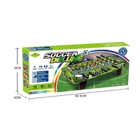 Masa de Fotbal cu Teren, Flippy, cu Picioare Scurte, 8 Manere, Tablou de Scor, 64 x 20 x 47 cm, din Lemn/Otel/ABS, Verde