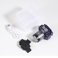 Lanterna LED de Montat pe Cap, Flippy, cu Raza Lunga de Zoom, Far Telescopic, Reglabil, Rezistent la Apa, pentru Pescuit in Aer Liber, Camping, Lumina Puternica, Lanterna, 7.5x5x7 cm, Albastru