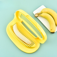 Feliator Multifunctional pentru Alimente, Flippy, Model Banana, pentru Legume si Fructe, Accesoriu pentru Bucatarie, 28.8x18.3 cm, Galben