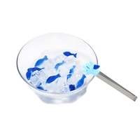 Cleste Creativ pentru Mancare, Flippy, Model Manute din Silicon, 14.5x3 cm, Rezistent la Temperaturi Inalte si Coroziune, Albastru