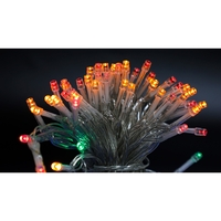 Instalatie de Craciun cu Baterii Tip Liniar, 2 jocuri de lumini, Fir Transparent 10 m 100 LED -uri, Multicolor