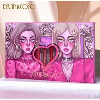 Set 12 Lip Gloss Kevin&Coco, nuante de rosu, rose, nude, cutie dreptunghiulara, 26.5x16.5x2.2 cm, 200 g, multicolor