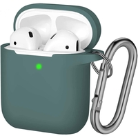 Husa AirPods cu Inel Prindere Verde Inchis