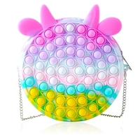 Jucarie antistres din silicon Flippy, Pop it Now and Flip It ,Geanta ,Multicolor