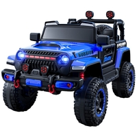 Masina Electrica pentru Copii, Flippy, Off-Road, Conectare Bluetooth, telecomanda, Tractiune Spate, Lumina Intermitenta, Baterie 12V 7Ah, 120 x 63 x 68cm, Albastru