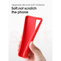 Husa protectie compatibila cu Huawei P40 Pro Liquid Silicone Case Rosu