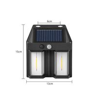 Lampa Solara LED Decorativa de Perete, Flippy, pentru Exterior, Suspendata, 800mAh, 15x13x6 cm, Neagra