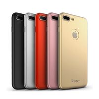 Husa Apple iPhone 7 Plus IPAKY Full Cover 360 Negru + Folie Cadou