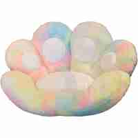 Perna Decorativa, Flippy, Model Laba de Pisica, din Plus, pentru Scaun/Canapea/Podea, 80 x 70 cm, Multicolor
