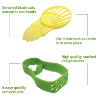 Recipient de Depozitare Avocado 5in1, Flippy, Etans, pentru Frigider, din Plastic, Dispozitiv de Taiat, Curatat, Feliat, 15x4.5x7 cm, Gri