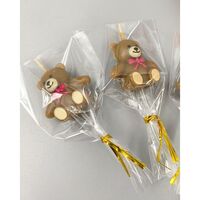 Lumanare de Tort, Flippy, Model Ursulet, Party, 8 x 3.2 cm, Maro