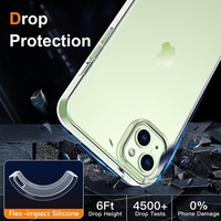 Husa de Protectie din Silicon, pentru Apple iPhone 15 Plus, PC, Antisoc, Rezistenta la Impact, Transparenta