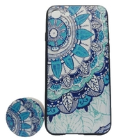 Husa Apple iPhone XS Max Multicolor Model Frunza Popsocket inclus