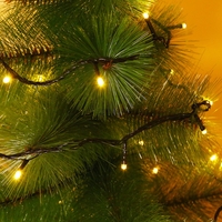 Instalatie de Craciun, Flippy®, Tip Liniara, Fir Negru, 9 m, 100 LED-uri, Interconectabila, Alb Cald