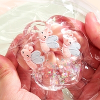 Jucarie Antistres Squishy, Flippy, cu Revenire Lenta, Squeeze Pinch Family, Model Cat Paw, 6.5 x 7 cm, din Tpr, 4-6 Ani, Model 7 Insecte, Transparent