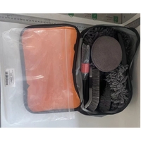 Set 10 Piese pentru Spalat Auto, Flippy, din Plastic si Microfibra, Perii si Lavete, Model C, Gri