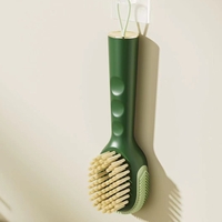 Perie pentru Curatare Incaltaminte cu Recipient pentru Detergent, Flippy, Perie Multifunctionala pentru Incaltaminte si Lenjerie, cu Peri Moi, Fara Deteriorare, 22x6x4 cm, Culoare Verde