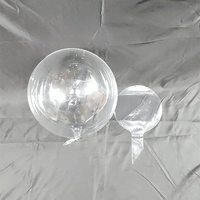 Buchet Decorativ, Flippy, Trandafir in Balon cu Lumini Led, Diametru 35 cm, 2 x Baterii AA (neincluse), Albastru/Alb