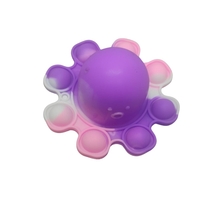 Jucarie Antistres, Flippy, Tip Pop It, Caracatita Reversibila, din Silicon, 20 x 10 cm, Mov