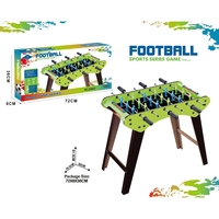 Masa de Fotbal, Flippy, cu Picioare, 6 Manere, Tablou de Scor, 71.3 x 14.6 x 36 cm, din Lemn/Otel/ABS, Verde